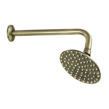 Kingston Brass K135A3CK 5-1/4-Inch Shower Head with Shower Arm, Antique Brass K135A3CK